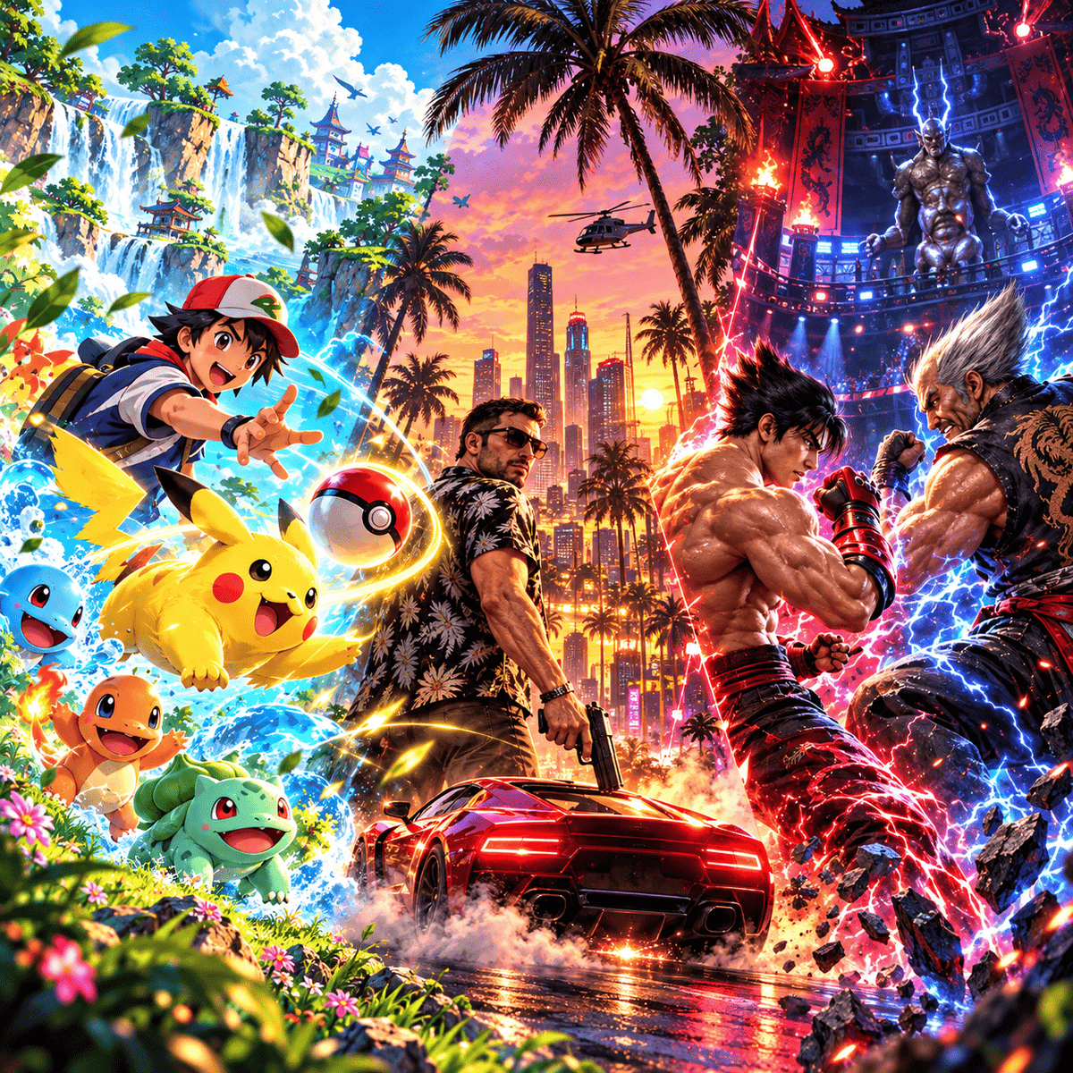 Pokemon, Crash Bandicoot y Tekken